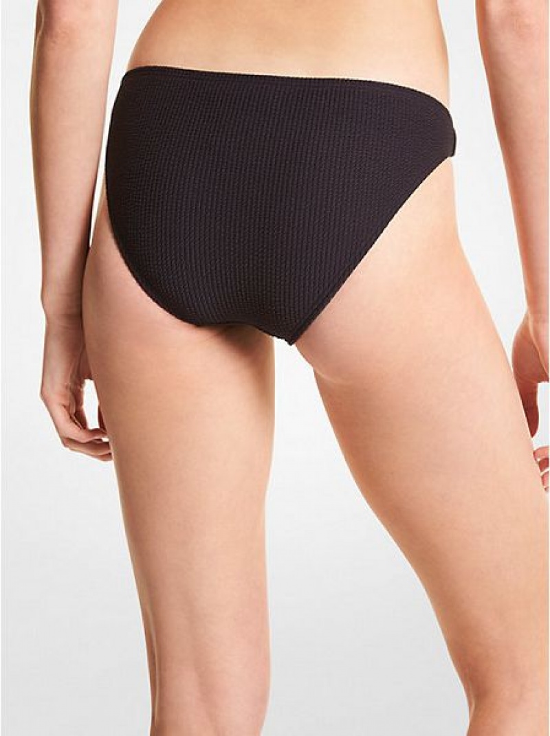 Abajo De Bikini Michael Kors Textured Stretch Mujer Negras | 546382-NXC