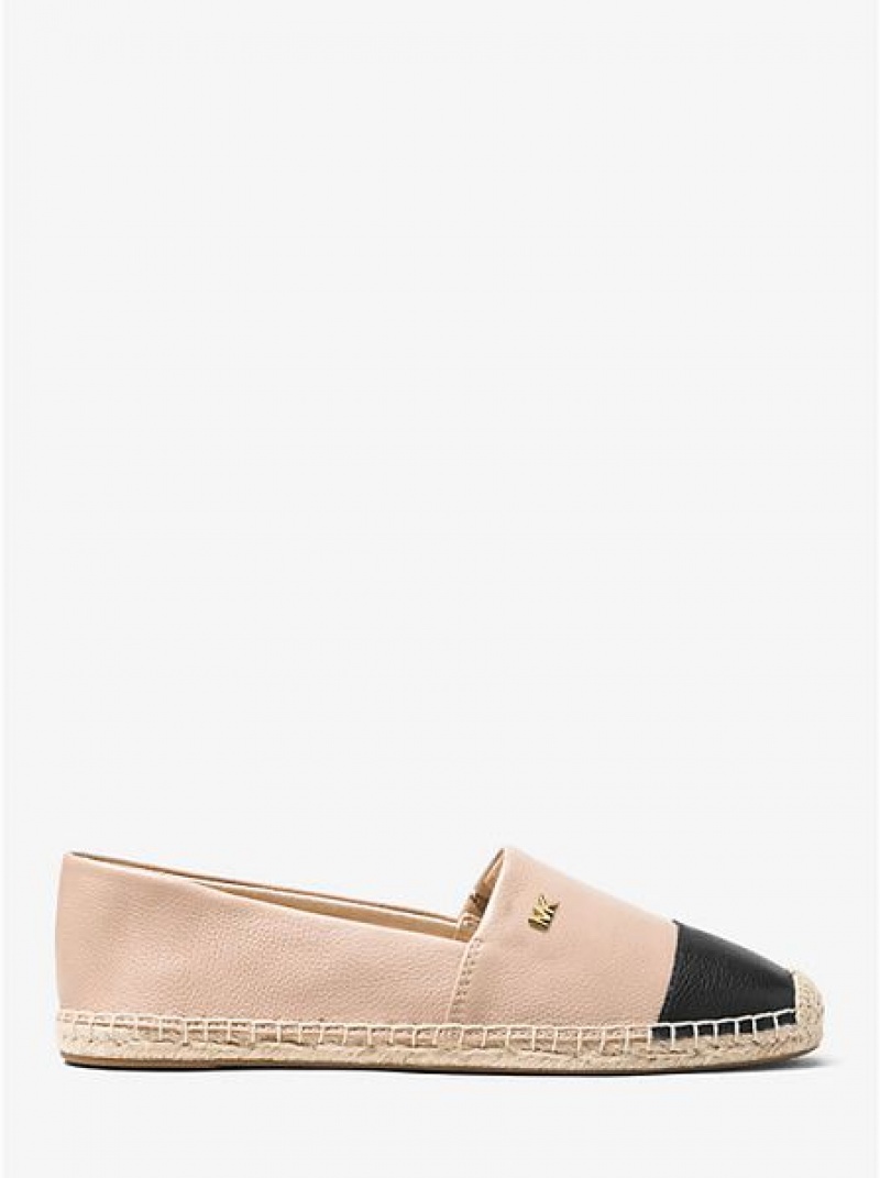 Alpargata Michael Kors Kendrick Cuero Slip-on Mujer Beige Negras | 947015-FEC