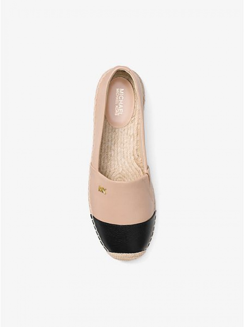 Alpargata Michael Kors Kendrick Cuero Slip-on Mujer Beige Negras | 947015-FEC