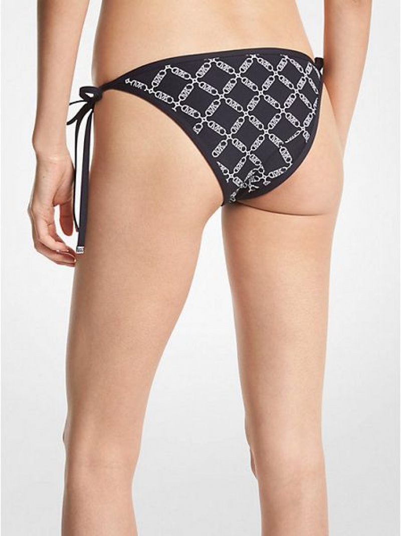 Arriba De Bikini Michael Kors Empire Logo Bikini Bottom Mujer Negras | 435906-OSG