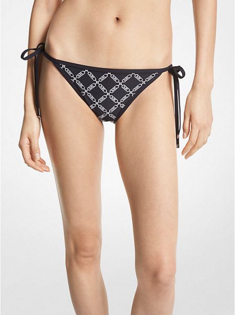 Arriba De Bikini Michael Kors Empire Logo Bikini Bottom Mujer Negras | 435906-OSG