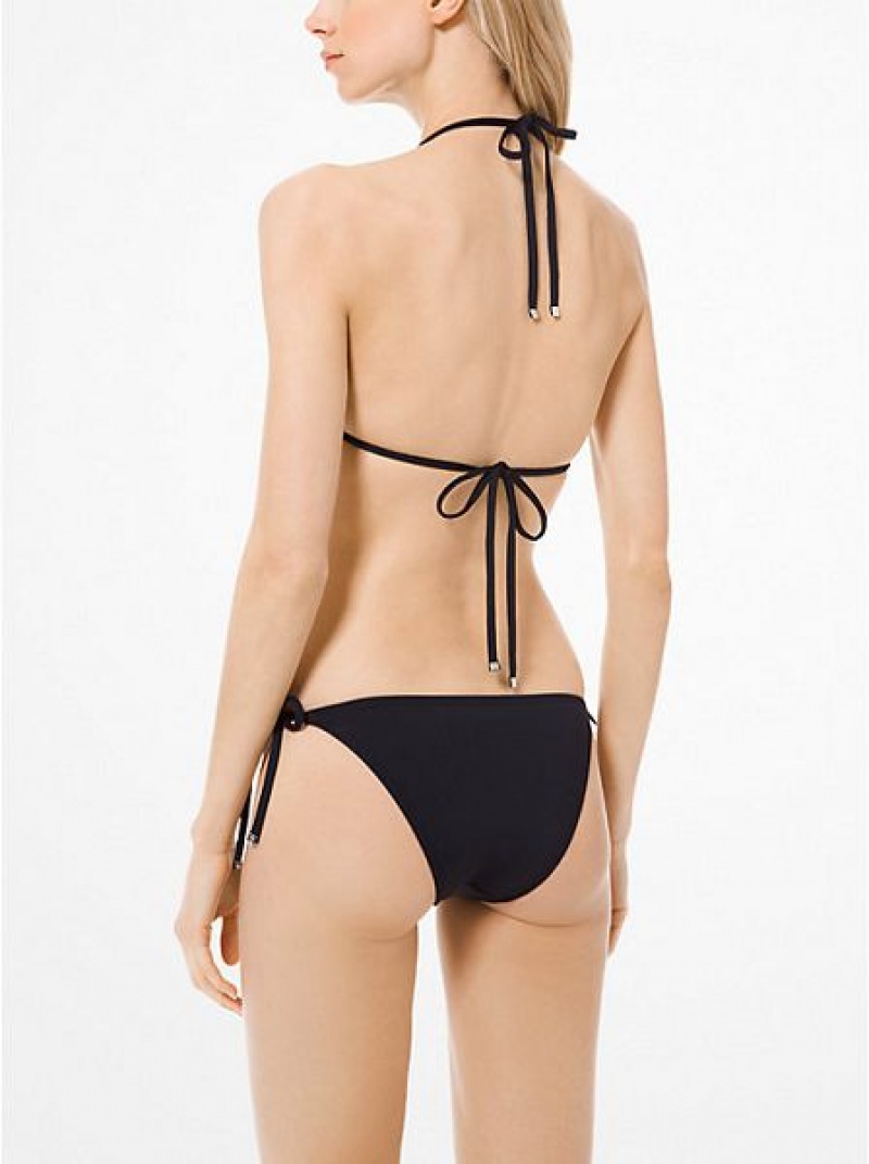 Arriba De Bikini Michael Kors Triangle Mujer Negras | 812057-HVC