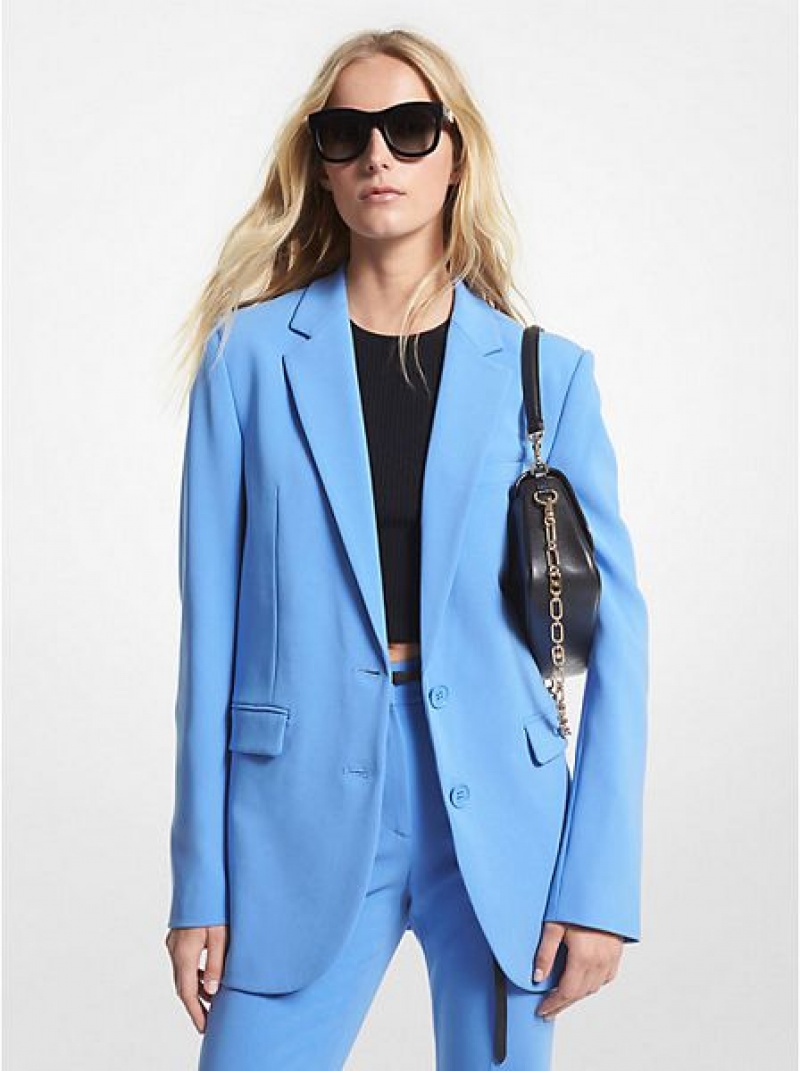 Blazers Michael Kors Crepe Boyfriend Mujer Azules | 620941-QEM