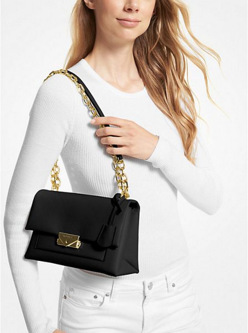 Bolsa De Hombro Michael Kors Cece Medium Faux Cuero Mujer Negras | 169537-ASU