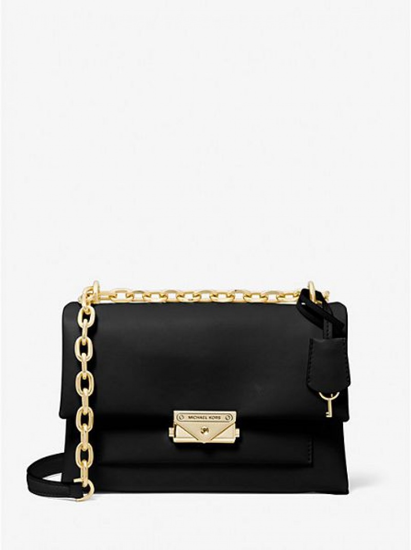 Bolsa De Hombro Michael Kors Cece Medium Faux Cuero Mujer Negras | 169537-ASU