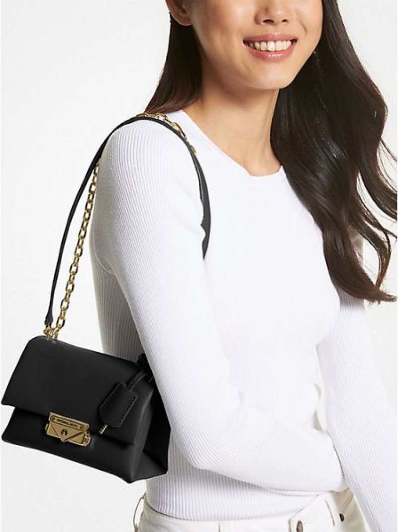 Bolsa De Hombro Michael Kors Cece Small Faux Cuero Mujer Negras | 436185-WRV