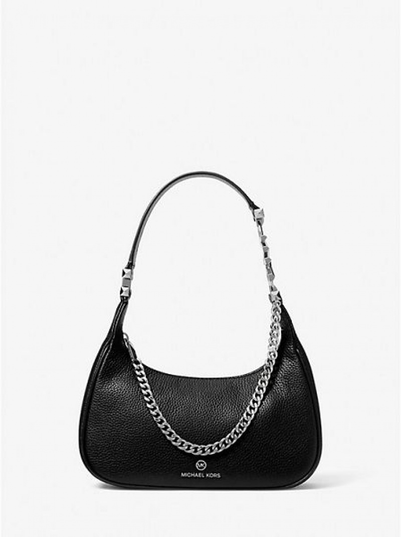 Bolsa De Hombro Michael Kors Piper Small Pebbled Cuero Mujer Negras | 513746-HSR