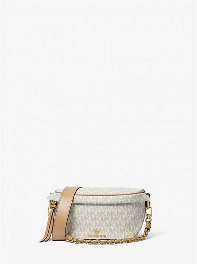 Bolsa De Hombro Michael Kors Slater Extra-small Logo Mujer Marrones | 179820-HXP