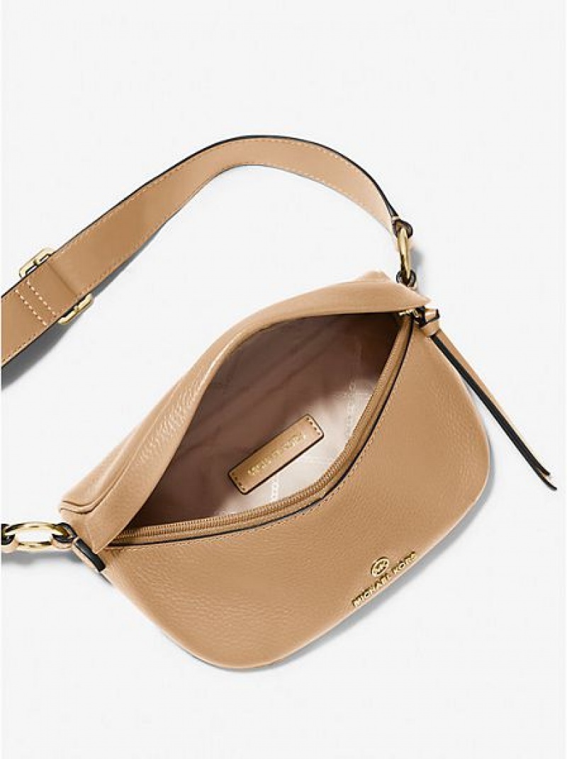 Bolsa De Hombro Michael Kors Slater Extra-small Pebbled Cuero Mujer Marrones | 419370-HRC