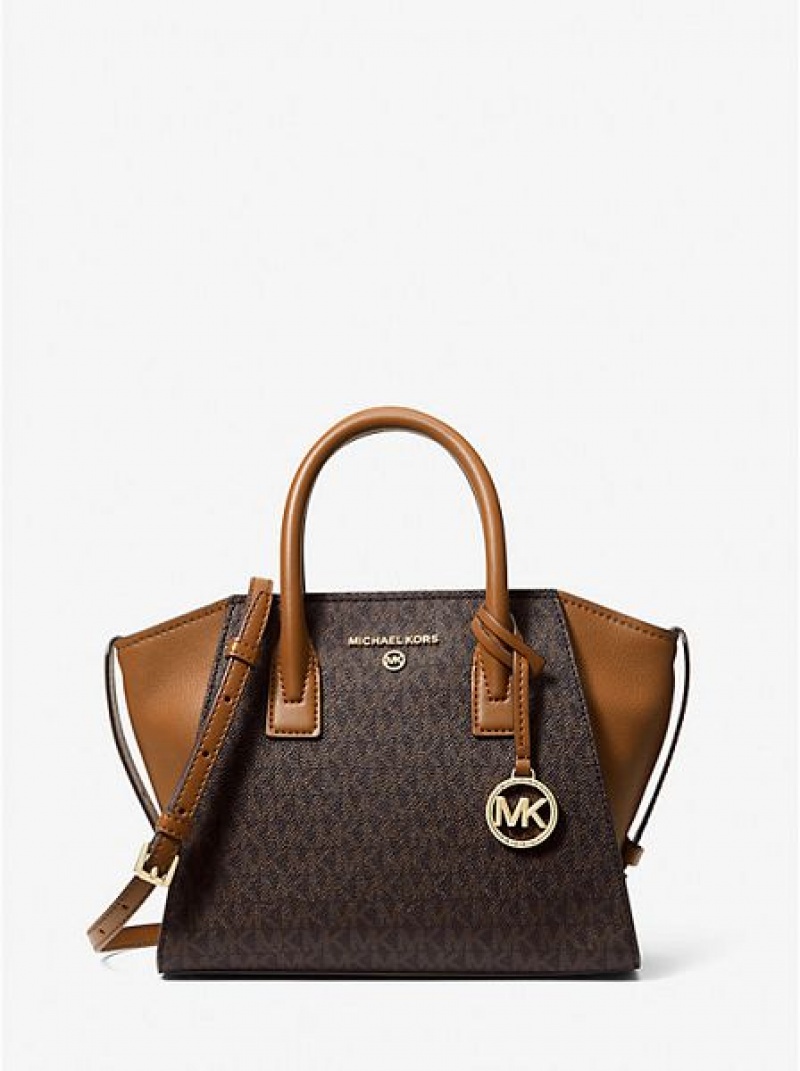 Bolso Satchel Michael Kors Avril Small Logo Mujer Marrones | 798254-TAL