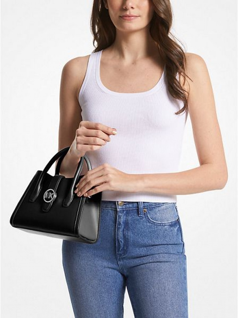 Bolso Satchel Michael Kors Gabby Small Faux Cuero Mujer Negras | 314798-KJY