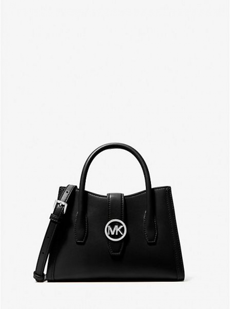 Bolso Satchel Michael Kors Gabby Small Faux Cuero Mujer Negras | 314798-KJY