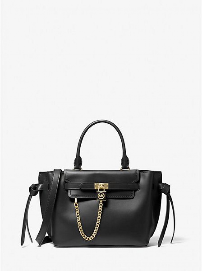 Bolso Satchel Michael Kors Hamilton Legacy Small Cuero Belted Mujer Negras | 056914-TIY