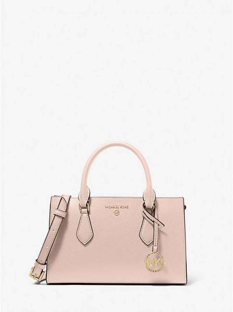 Bolso Satchel Michael Kors Valerie Small Pebbled Cuero Mujer Rosas | 264809-TNS