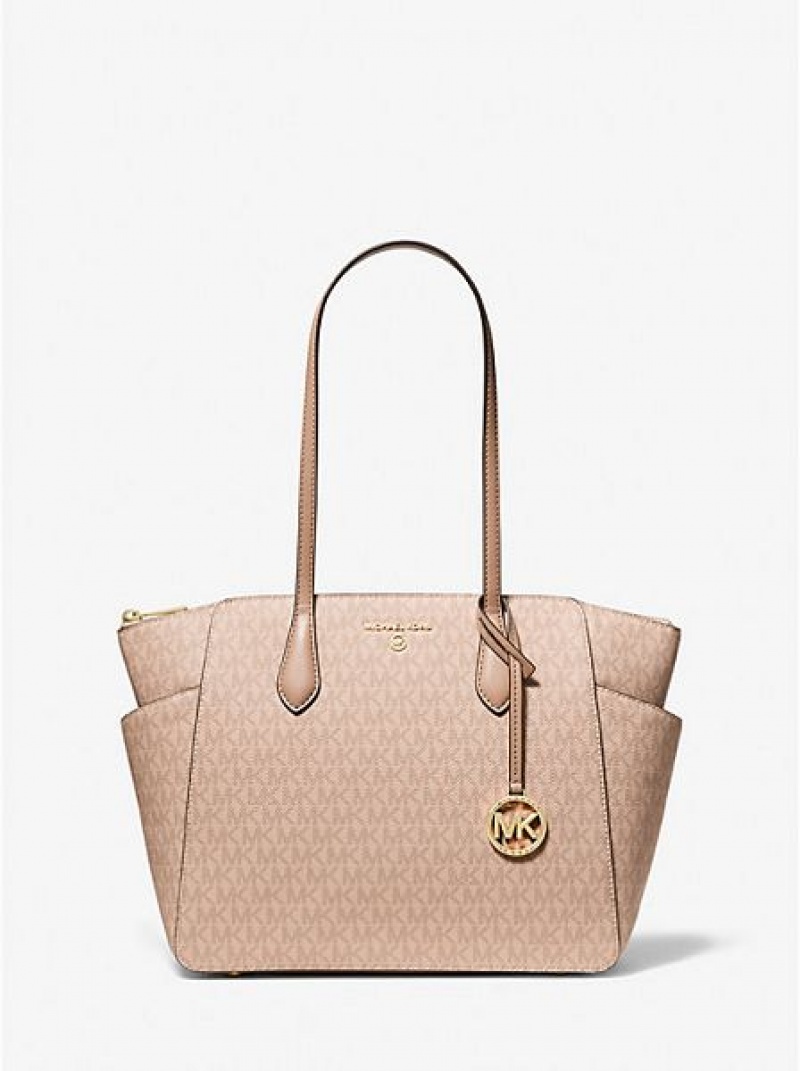 Bolso Tote Michael Kors Marilyn Medium Logo Mujer Marrones | 984573-ZDE