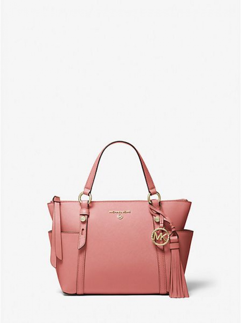 Bolso Tote Michael Kors Sullivan Small Saffiano Cuero Mujer Rosas | 053826-IAO