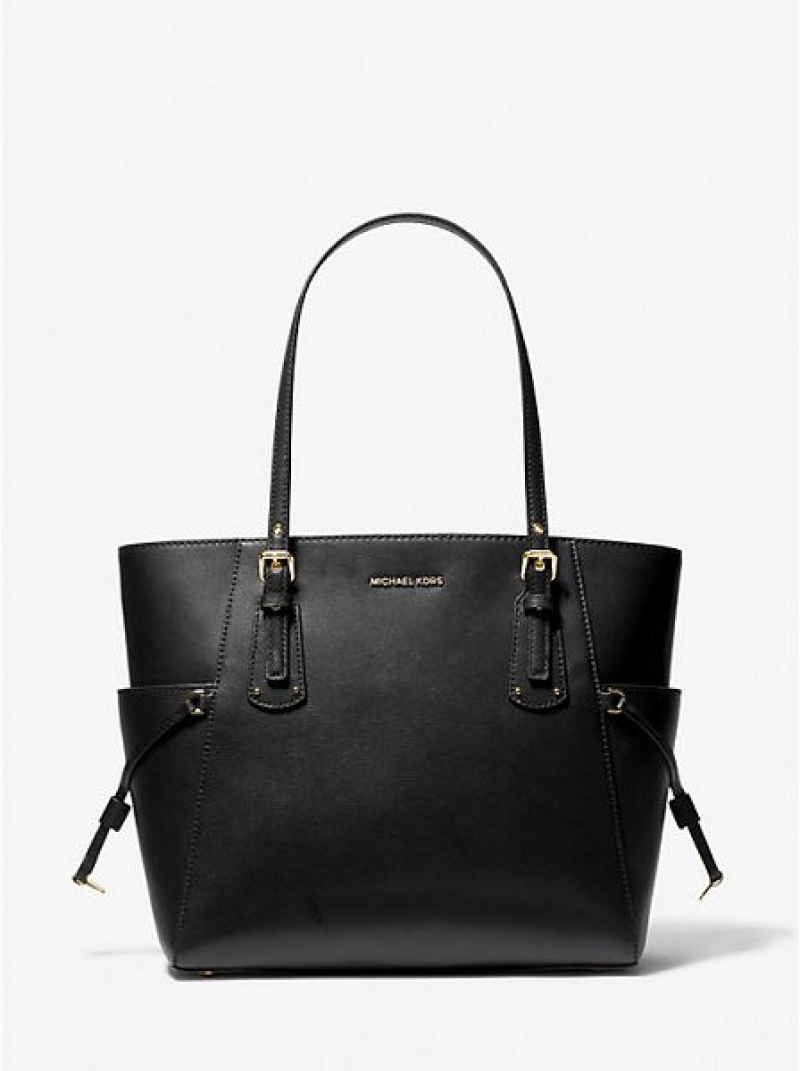 Bolso Tote Michael Kors Voyager Small Cuero Mujer Negras | 967041-JKT