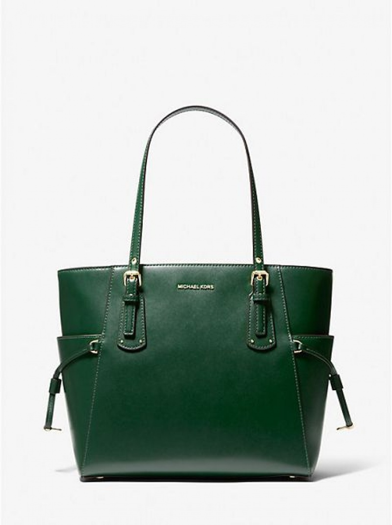 Bolso Tote Michael Kors Voyager Small Cuero Mujer Verde | 374198-TLJ