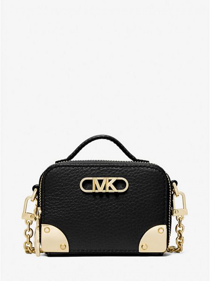 Bolsos Cruzados Michael Kors Estelle Micro Pebbled Cuero Mujer Negras | 053829-ZMS