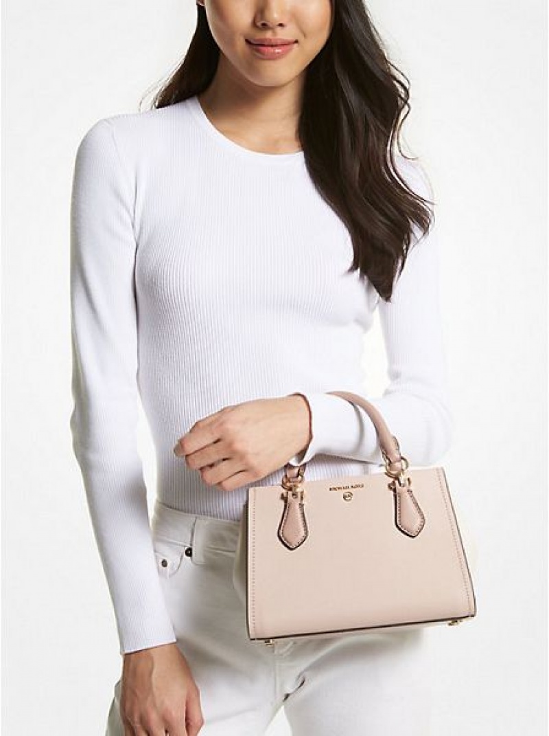 Bolsos Cruzados Michael Kors Marilyn Small Color-block Saffiano Cuero Mujer Rosas | 056281-NZU