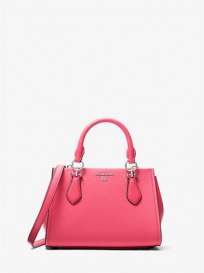 Bolsos Cruzados Michael Kors Marilyn Small Saffiano Cuero Mujer Rosas | 971653-HPD