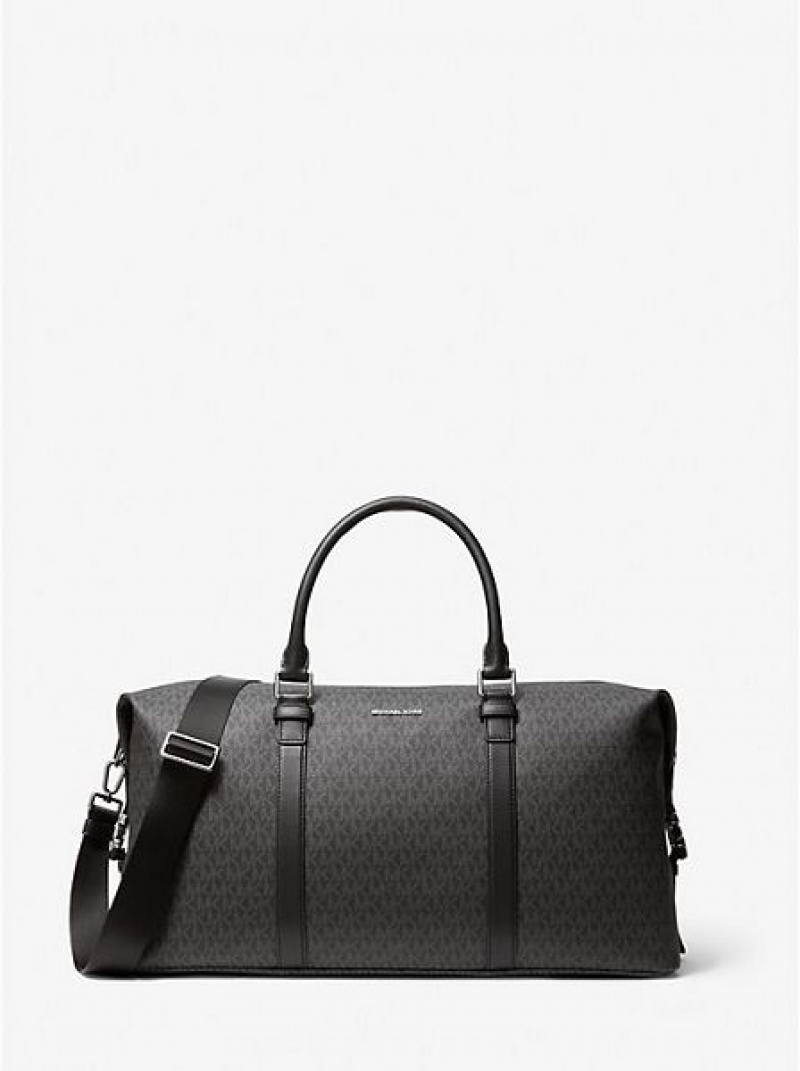 Bolsos De Viaje Michael Kors Hudson Logo Hombre Negras | 239618-WZQ