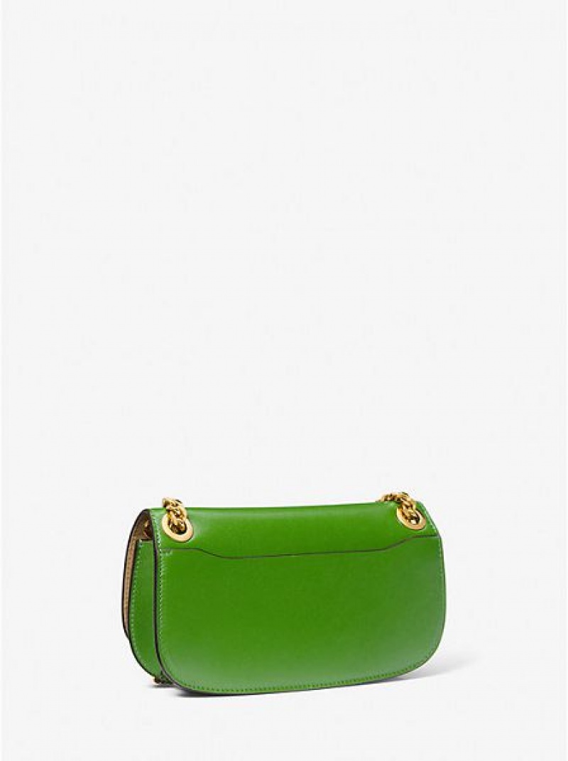 Bolsos Mini Michael Kors Christie Cuero Envelope Mujer Verde | 930251-MFD