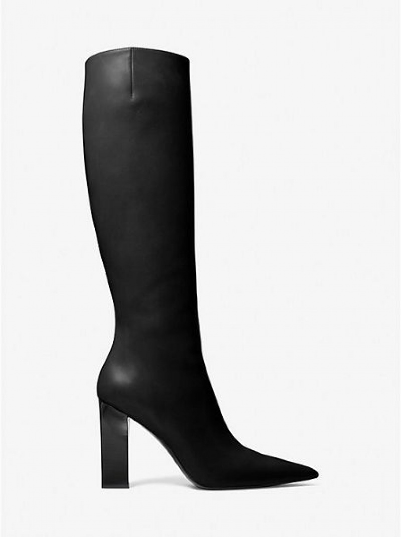 Botas Cuero Michael Kors Dabney Mujer Negras | 857309-PZN