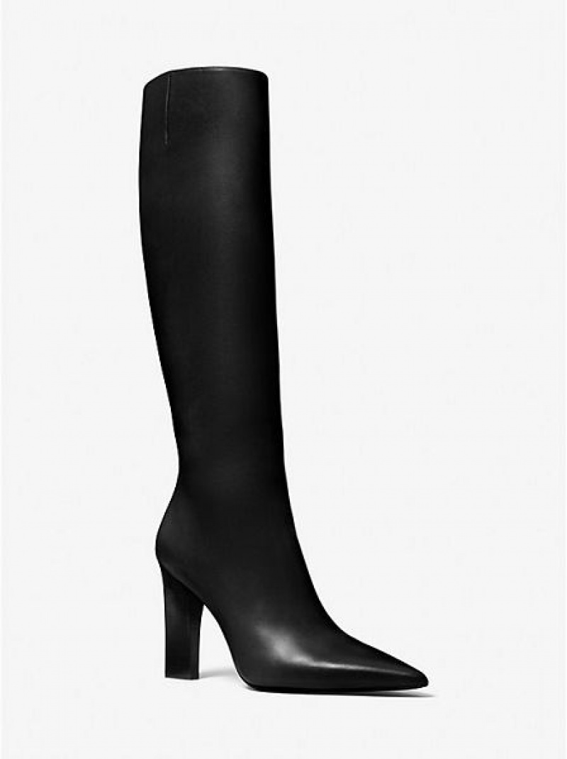 Botas Cuero Michael Kors Dabney Mujer Negras | 857309-PZN