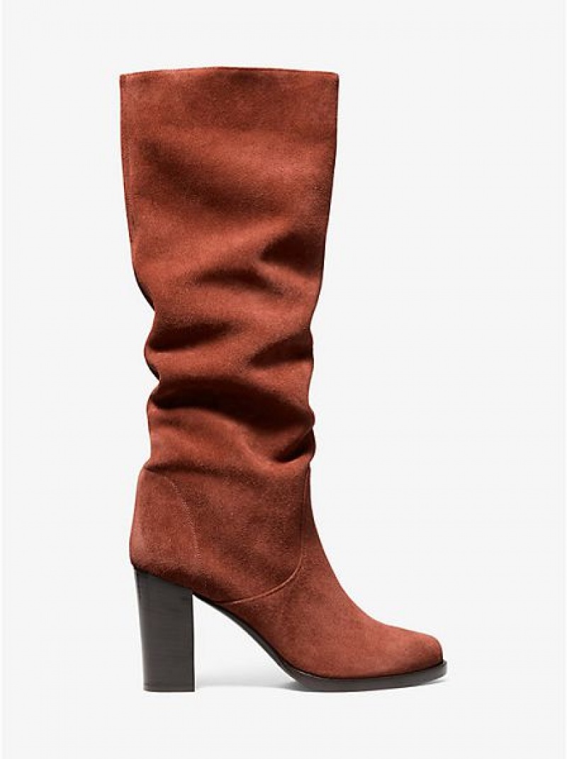 Botas De Ante Michael Kors Lucienne Mujer Marrones | 419653-AOW