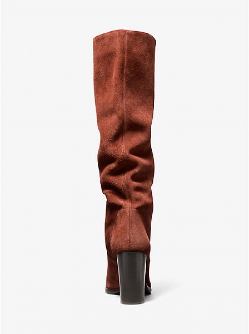 Botas De Ante Michael Kors Lucienne Mujer Marrones | 419653-AOW