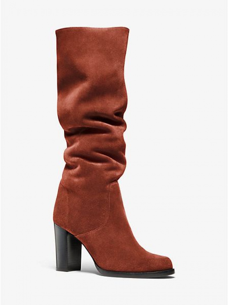 Botas De Ante Michael Kors Lucienne Mujer Marrones | 419653-AOW