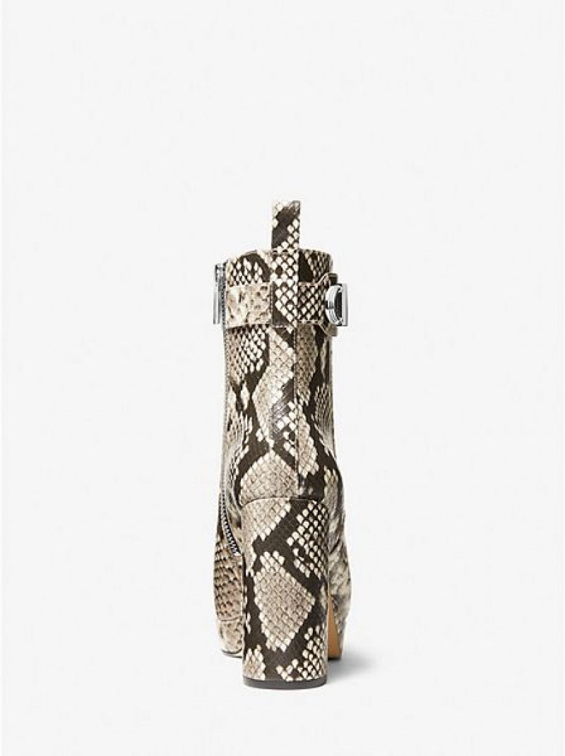 Botas Plataforma Michael Kors Parker Snake Embossed Faux Mujer Marrones | 684531-YZT