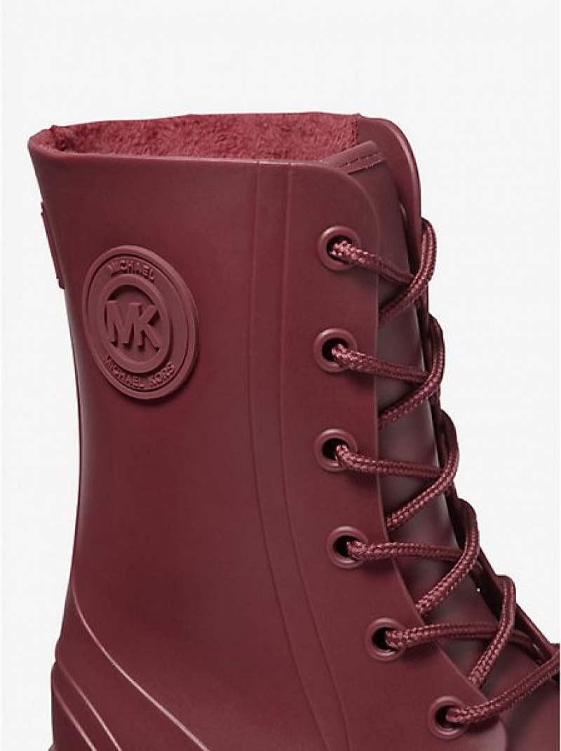 Botas de Agua Michael Kors Montaigne Pvc Mujer Burdeos | 695427-BNF