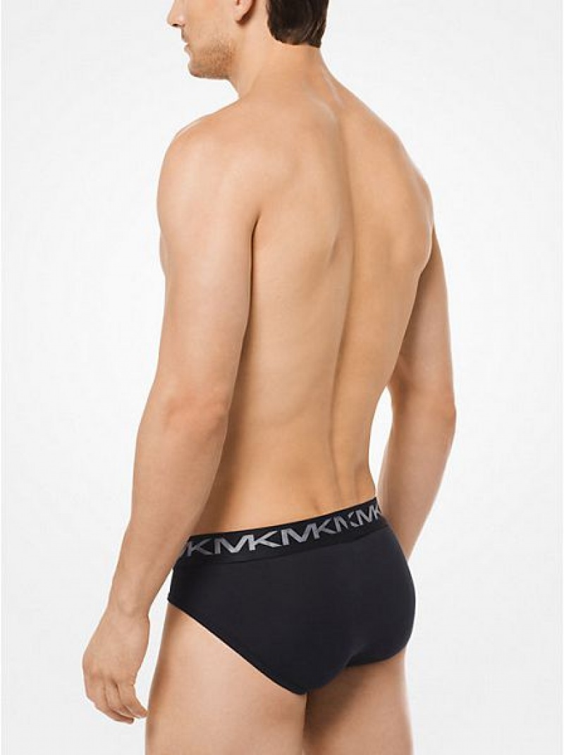 Bragas Michael Kors 3-pack Algodon Hombre Negras | 831092-PMI