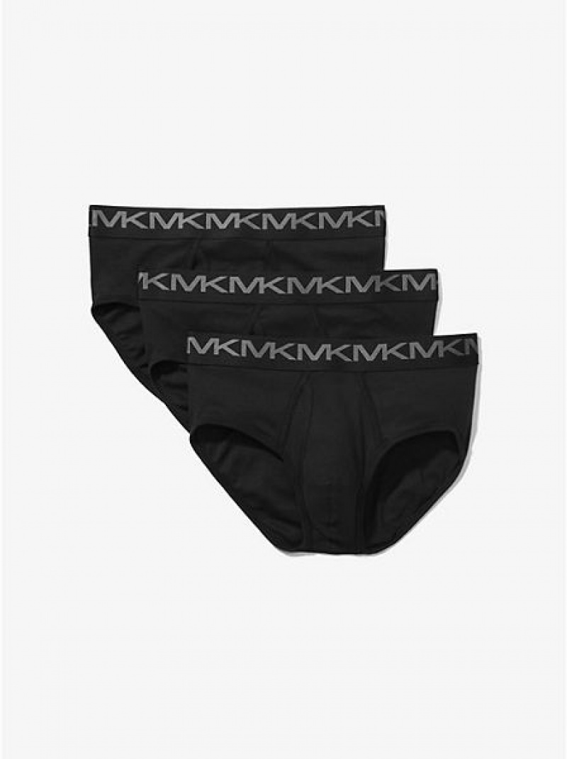 Bragas Michael Kors 3-pack Algodon Hombre Negras | 831092-PMI