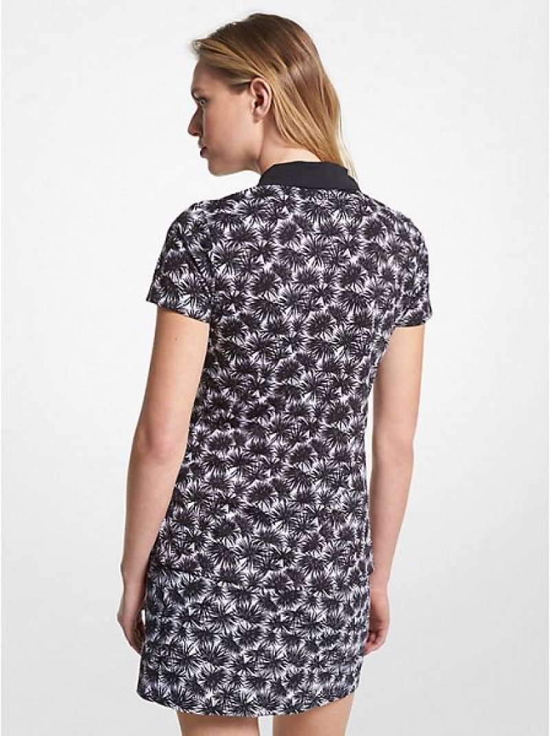 Camisa Polo Michael Kors Golf Printed Pique Mujer Blancas Negras | 687391-OAQ