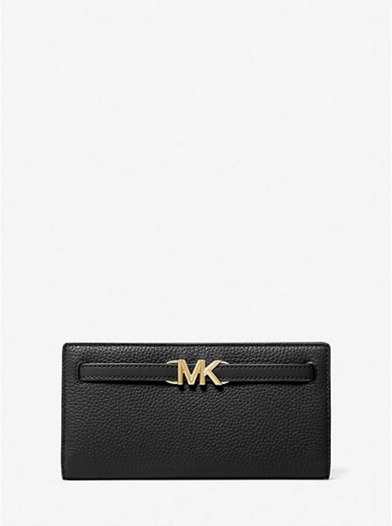 Carteras Michael Kors Reed Large Pebbled Cuero Mujer Negras | 047359-OCQ