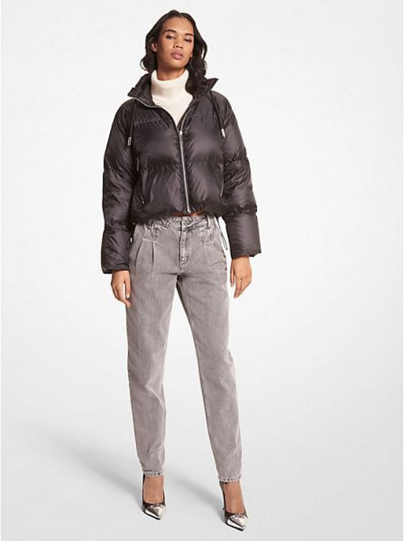 Chaquetas Michael Kors Cropped Acolchado Puffer Mujer Negras | 825391-DXH