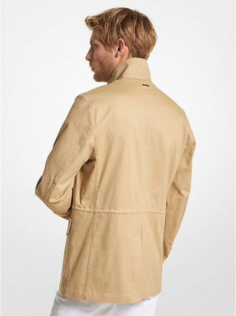 Chaquetas Michael Kors Stretch Algodon Field Hombre Kaki | 639804-WUY