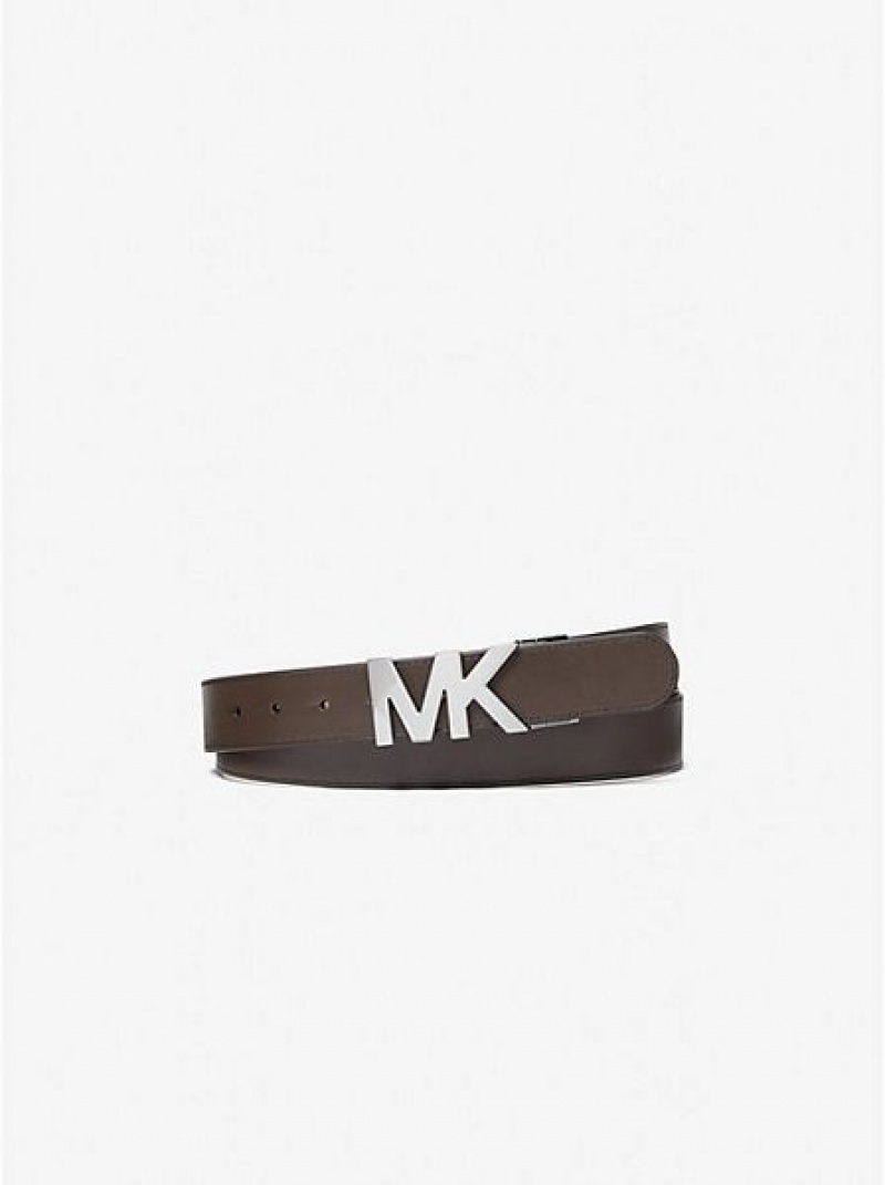 Cinturones Michael Kors Logo And Billfold Hombre Gris Marrones | 935268-IMV