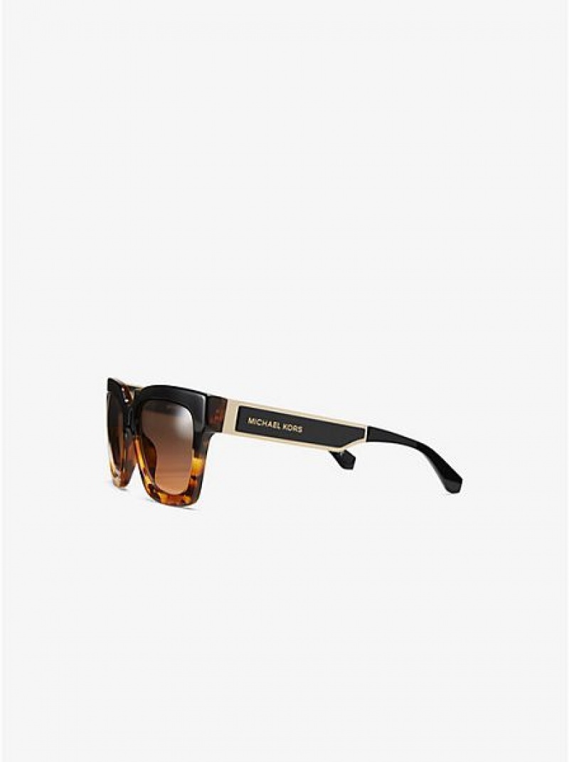 Gafas de Sol Michael Kors Berkshires Mujer Negras Marrones | 236948-NTS