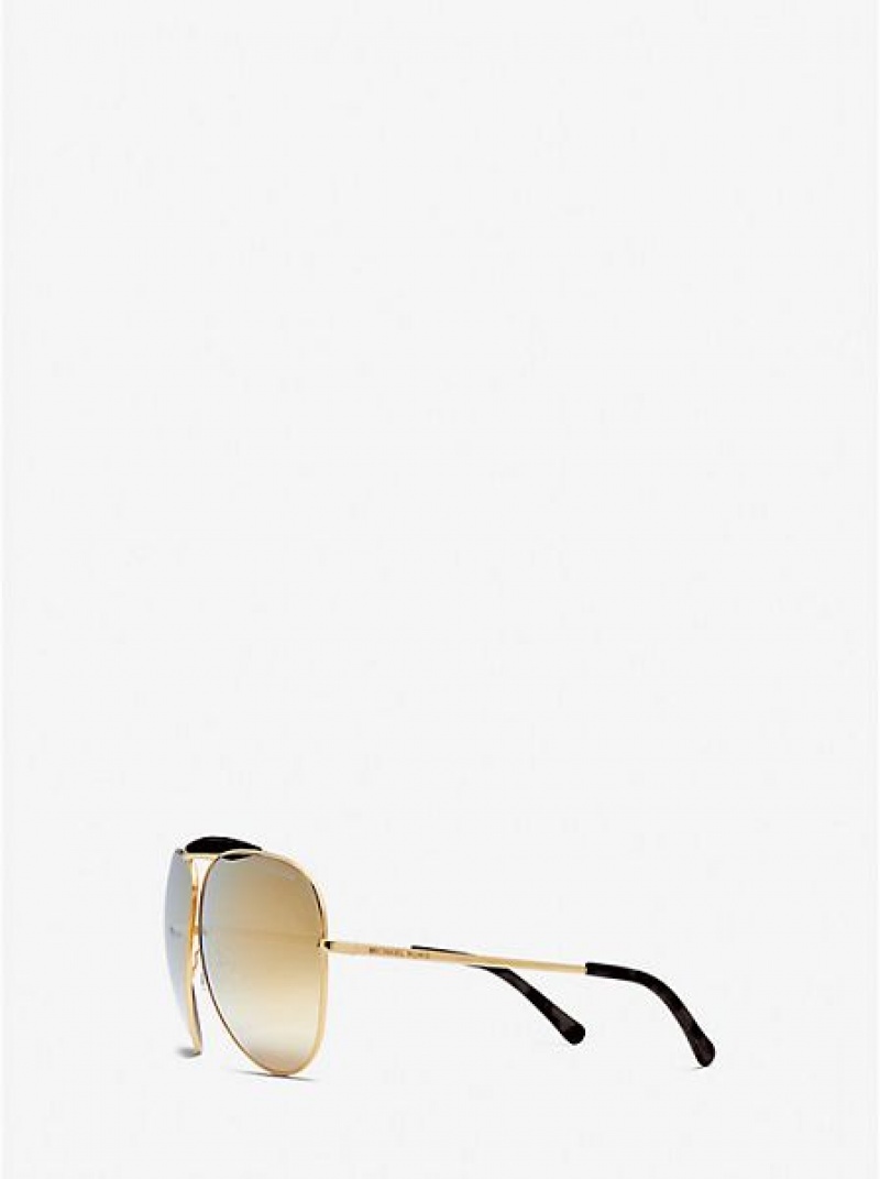 Gafas de Sol Michael Kors Bleecker Mujer Doradas Negras | 180264-KES