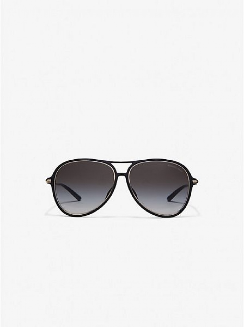 Gafas de Sol Michael Kors Breckenridge Mujer Negras | 270568-XLJ