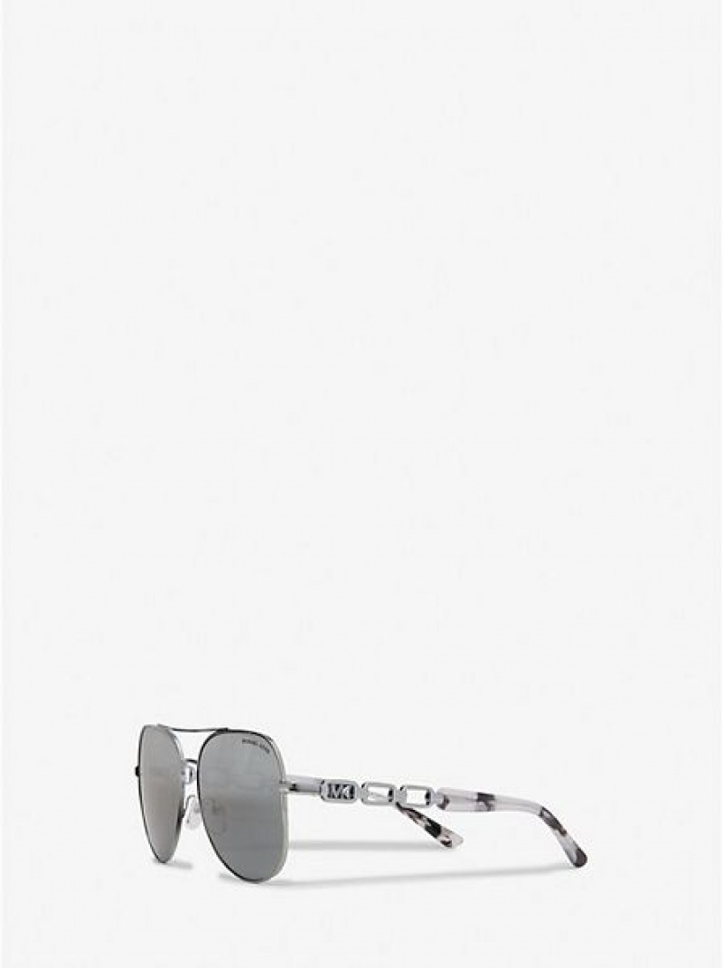 Gafas de Sol Michael Kors Chianti Mujer Plateadas | 895603-YTS