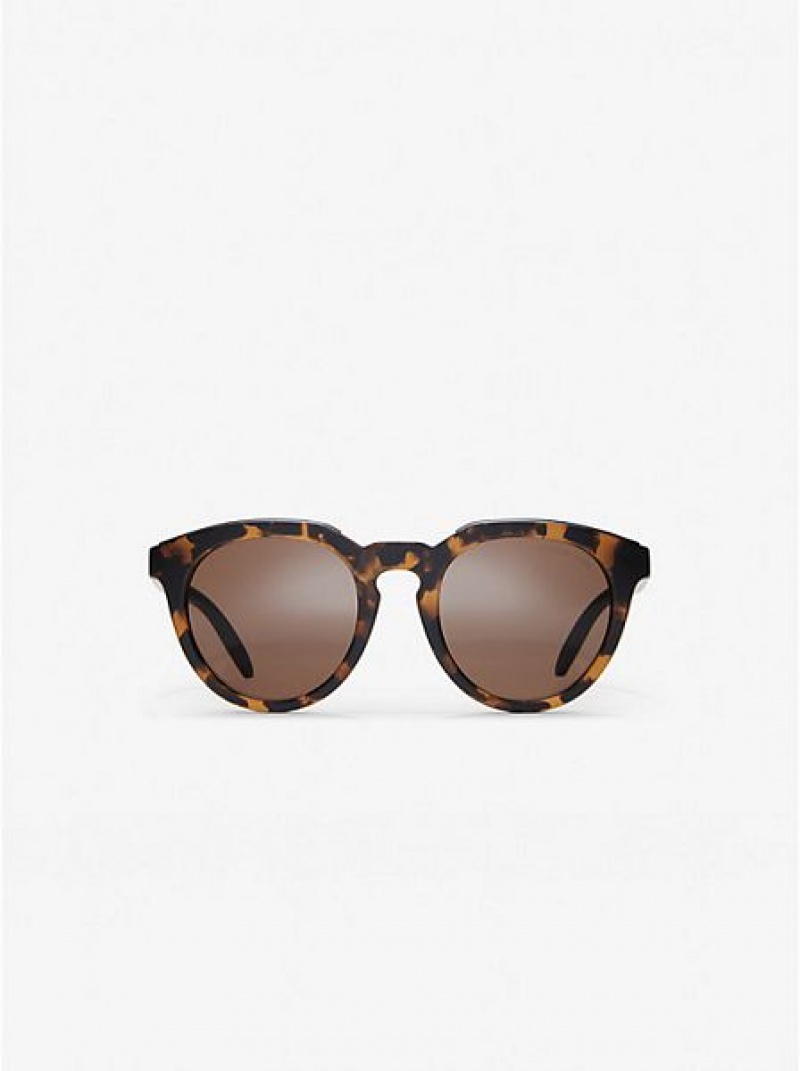 Gafas de Sol Michael Kors Marco Hombre Negras Marrones | 592710-SZG