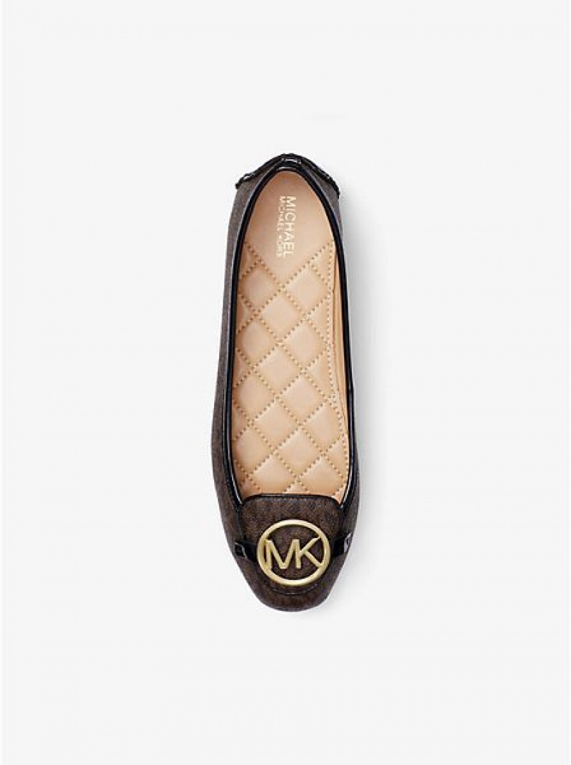 Mocasines Michael Kors Lillie Logo Mujer Marrones | 013265-GEI