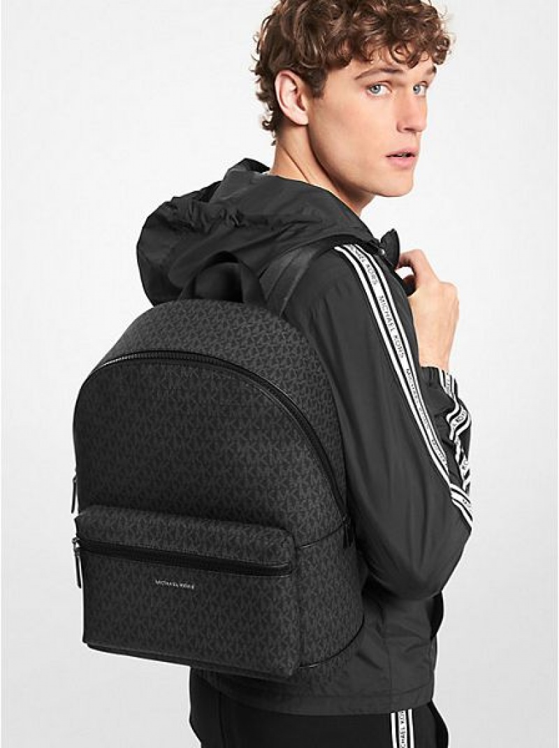 Mochila Michael Kors Cooper Logo Hombre Negras | 065187-MRU