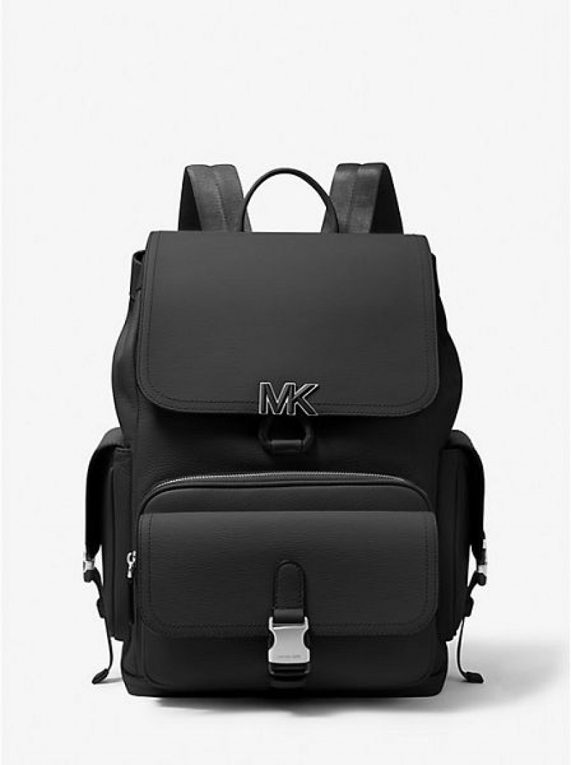 Mochila Michael Kors Hudson Cuero Hombre Negras | 620459-KEV