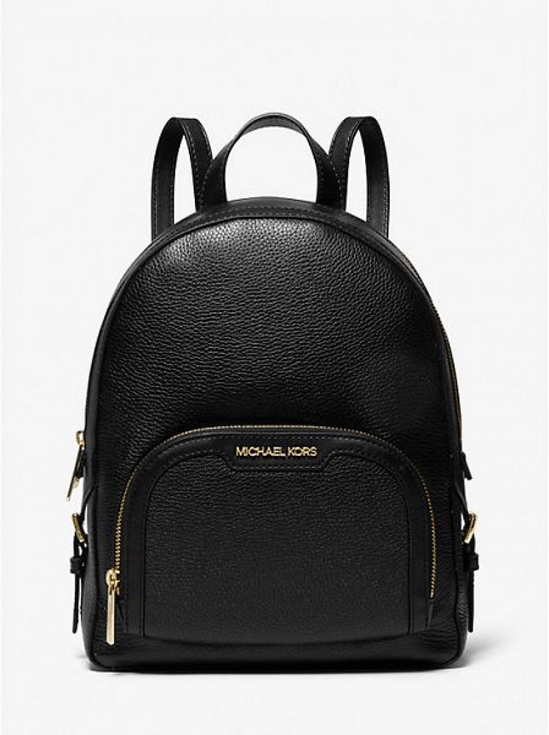 Mochila Michael Kors Jaycee Medium Pebbled Cuero Mujer Negras | 974568-BTK